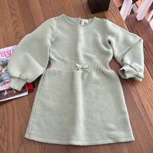 Janie and Jack green sweater dress
